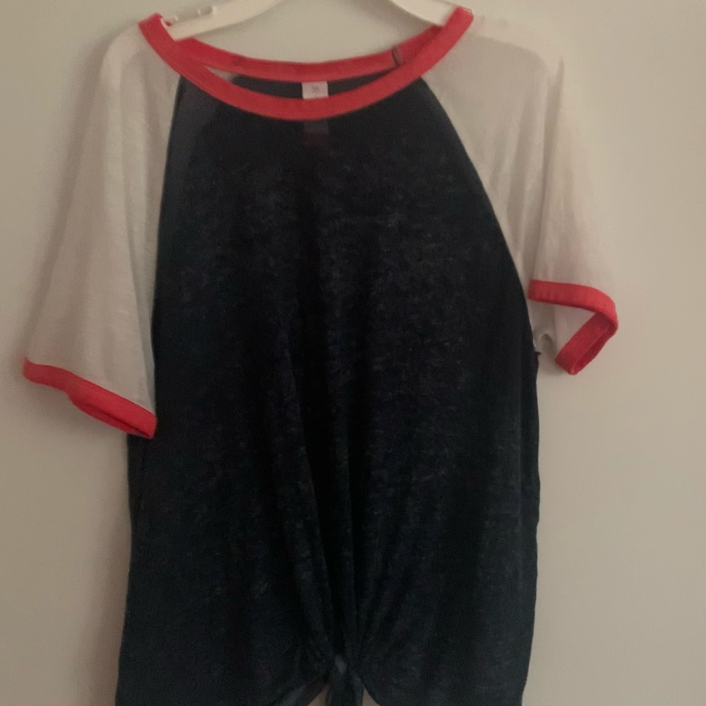 Red, white and blue tee